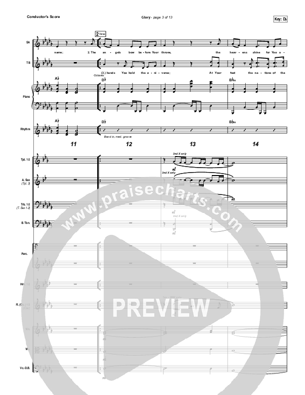 Glory Conductor's Score (Phil Wickham)