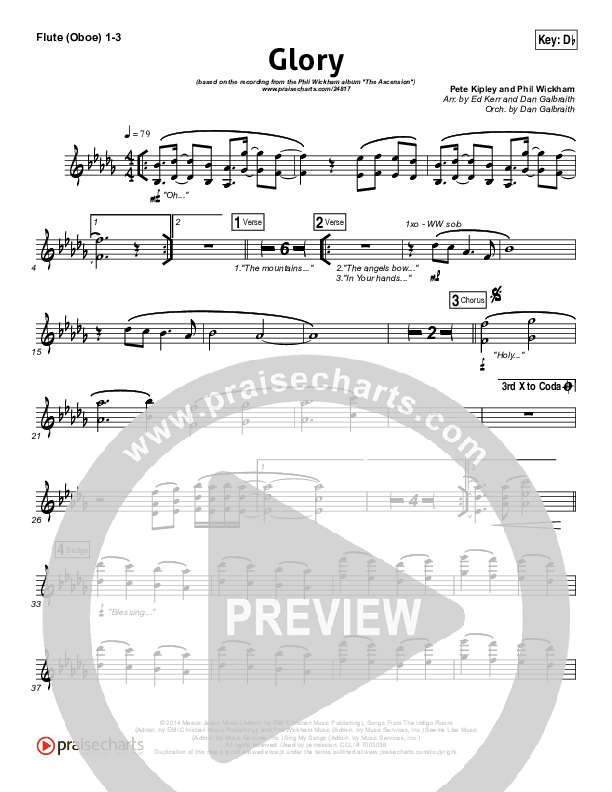 Glory Flute/Oboe 1/2/3 (Phil Wickham)