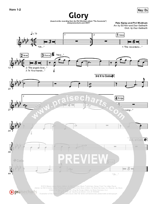 Glory French Horn 1/2 (Phil Wickham)