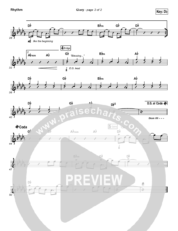 Glory Rhythm Chart (Phil Wickham)