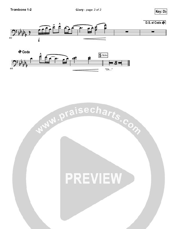 Glory Trombone 1/2 (Phil Wickham)