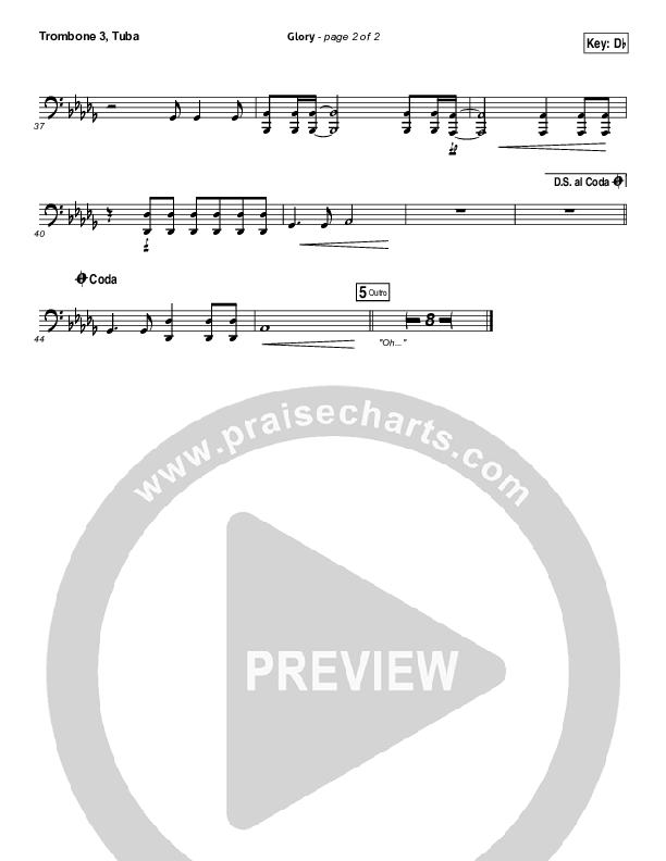 Glory Trombone 3/Tuba (Phil Wickham)