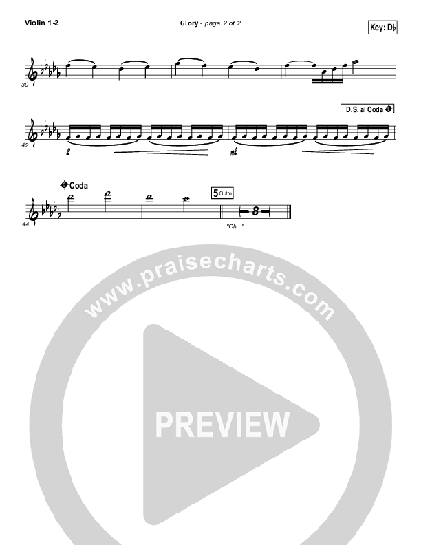 Glory Violin 1/2 (Phil Wickham)