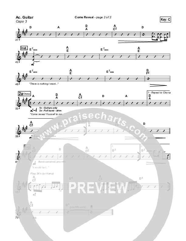 Come Reveal Acoustic Guitar (Bethany Music / Jonathan Stockstill)