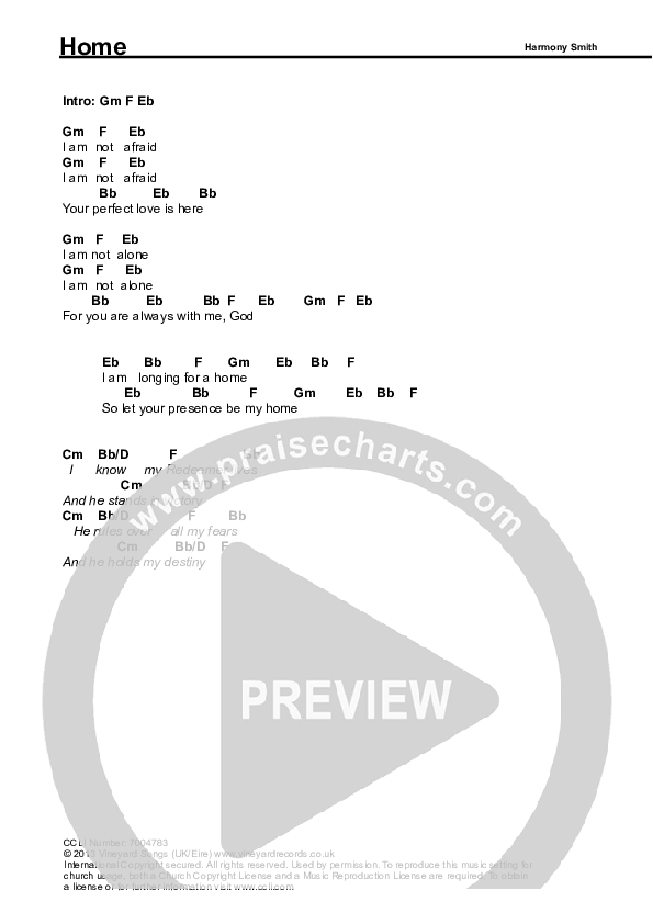 Home Chords & Lyrics (Harmony Smith)