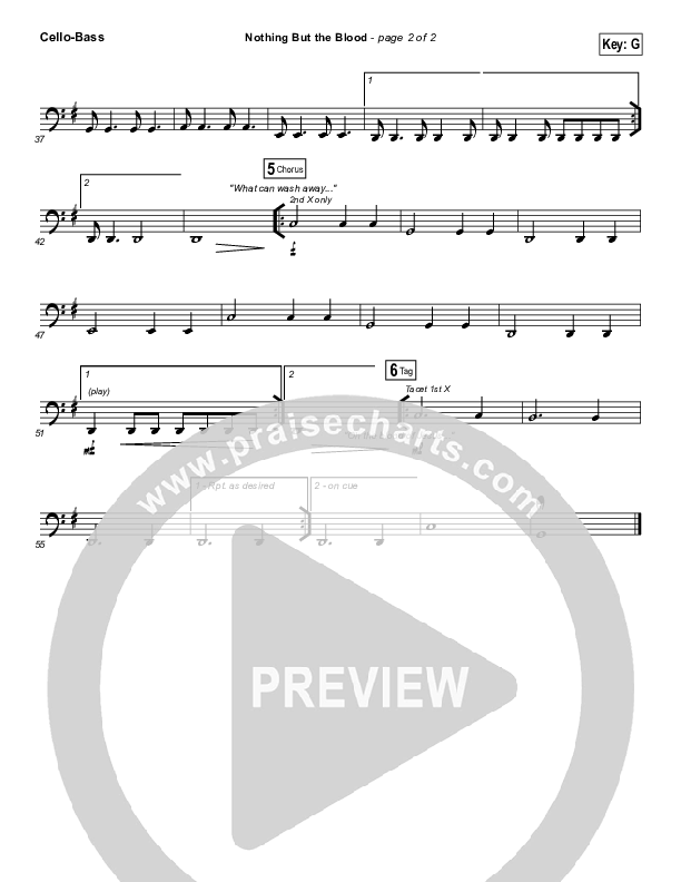 Nothing But The Blood Cello/Bass (Centricity Worship / Corey Voss)