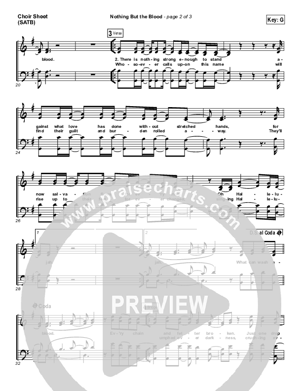 Nothing But The Blood Choir Sheet (SATB) (Centricity Worship / Corey Voss)