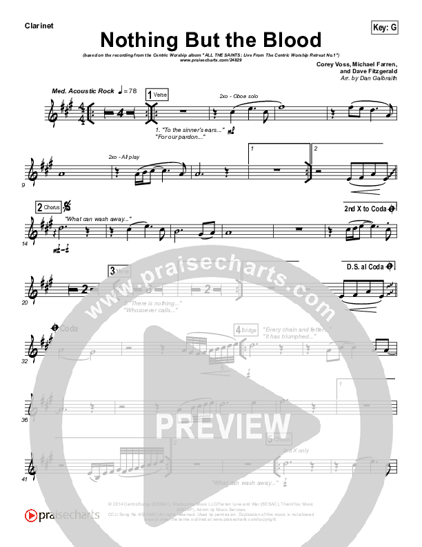 Nothing But The Blood Wind Pack (Centricity Worship / Corey Voss)