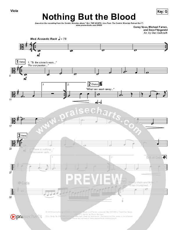 Nothing But The Blood Viola (Centricity Worship / Corey Voss)