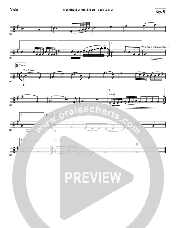 Nothing But The Blood Viola (Centricity Worship / Corey Voss)