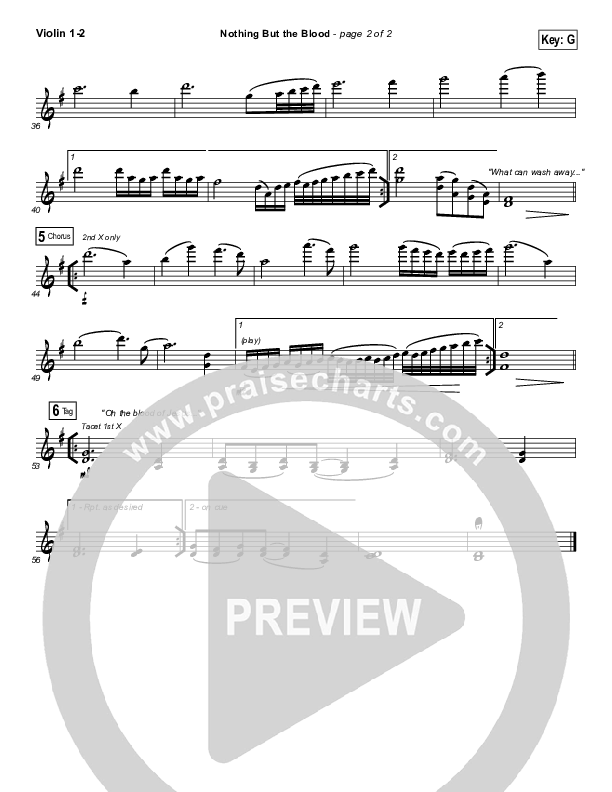 Nothing But The Blood Violin 1/2 (Centricity Worship / Corey Voss)