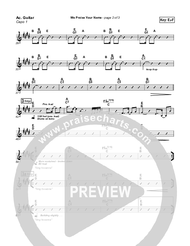 We Praise Your Name Acoustic Guitar (Bethany Music / Jonathan Stockstill)