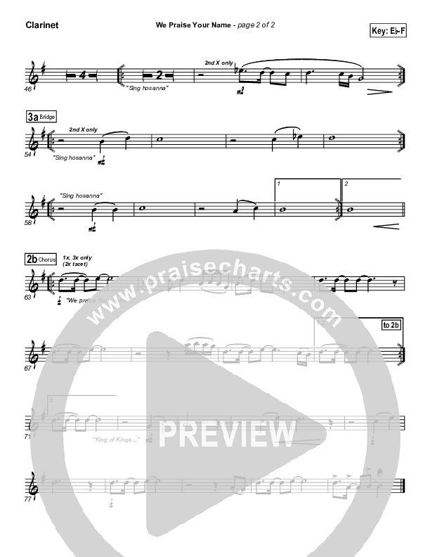 We Praise Your Name Clarinet (Bethany Music / Jonathan Stockstill)