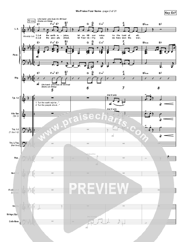 We Praise Your Name Conductor's Score (Bethany Music / Jonathan Stockstill)