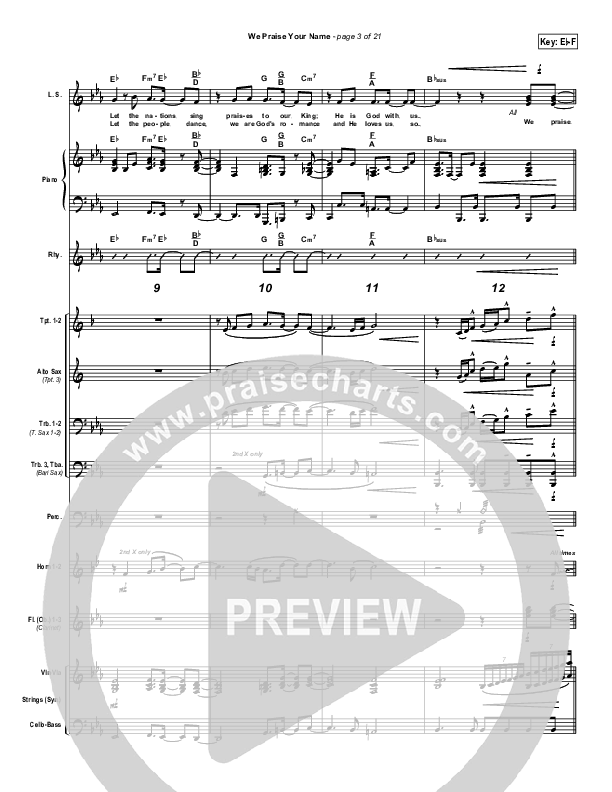 We Praise Your Name Conductor's Score (Bethany Music / Jonathan Stockstill)