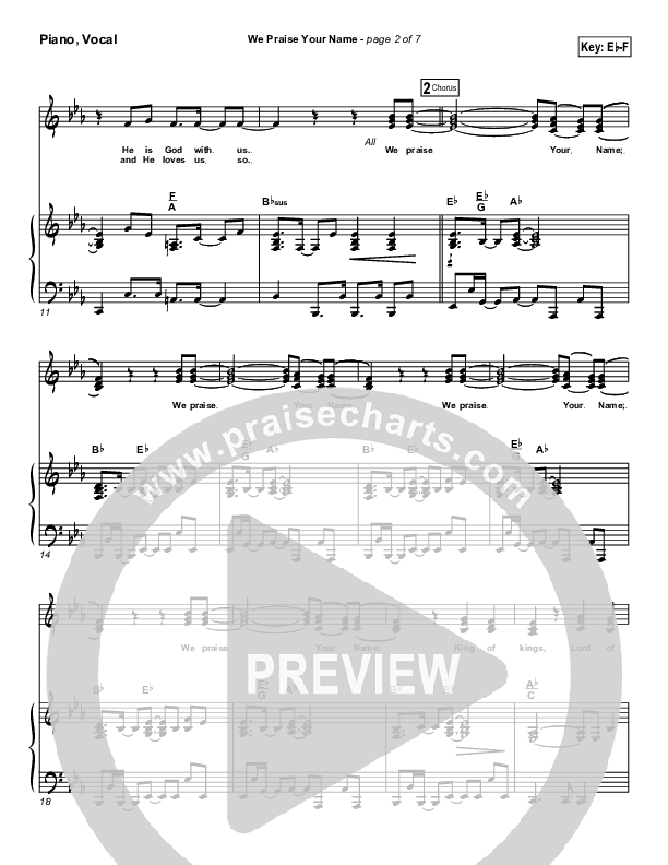 We Praise Your Name Lead & Piano (Bethany Music / Jonathan Stockstill)