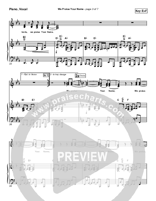 We Praise Your Name Lead & Piano (Bethany Music / Jonathan Stockstill)