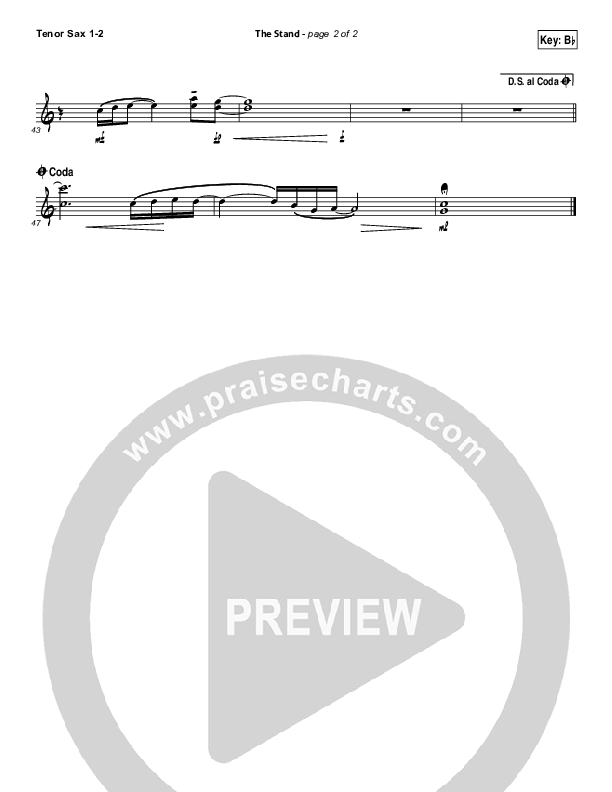 The Stand Tenor Sax 1/2 (Hillsong Young & Free)