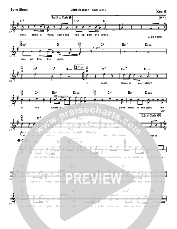 Christ Is Risen Lead (SAT) (Tenth Avenue North)