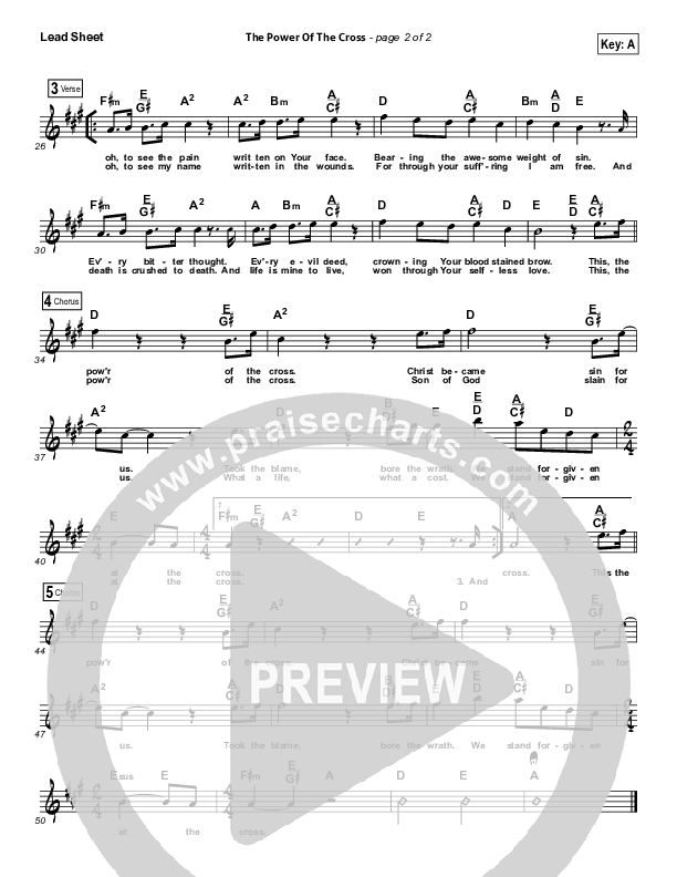 The Power Of The Cross Lead Sheet (Matt Hammitt)