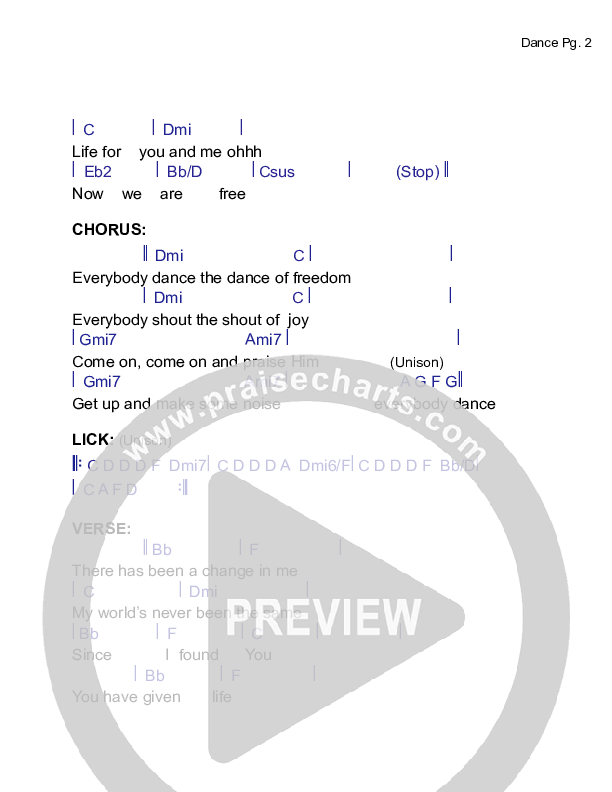 Dance Chords & Lyrics (BJ Putnam)