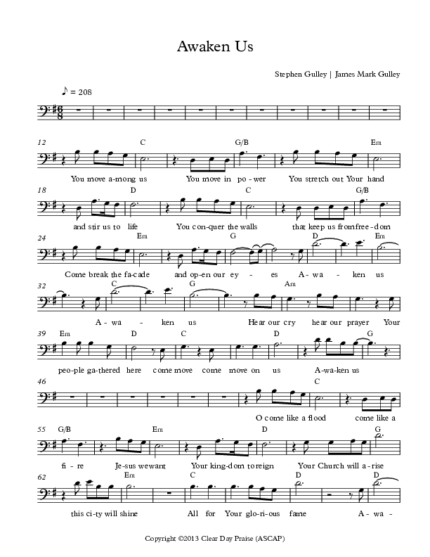 Awaken Us Lead Sheet (Antioch Live)