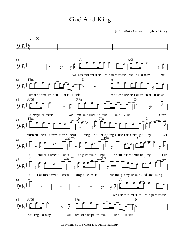 God And King Lead Sheet (Antioch Live)