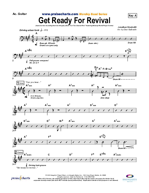 Get Ready For Revival Acoustic Guitar (Bethany Music / Jonathan Stockstill)