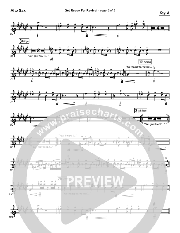 Get Ready For Revival Alto Sax (Bethany Music / Jonathan Stockstill)