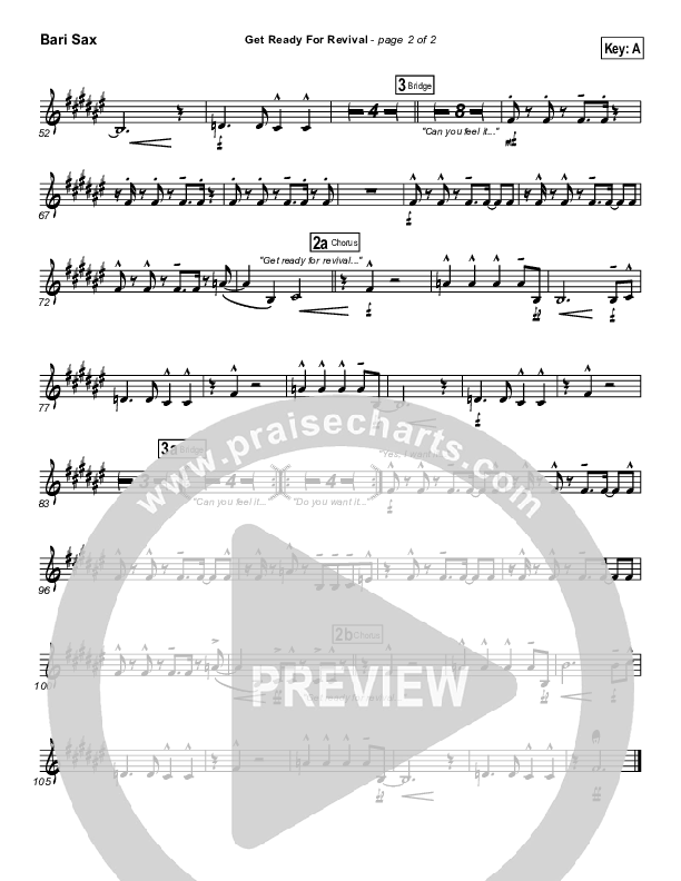 Get Ready For Revival Bari Sax (Bethany Music / Jonathan Stockstill)