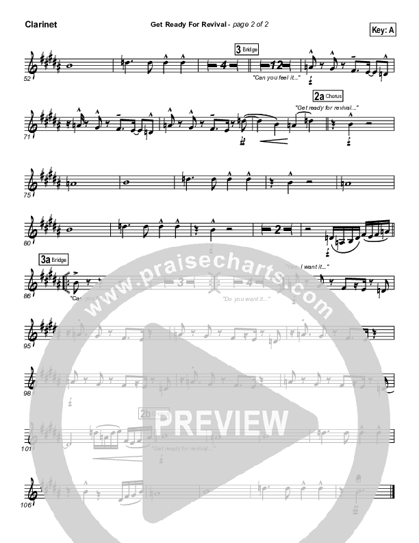Get Ready For Revival Clarinet (Bethany Music / Jonathan Stockstill)