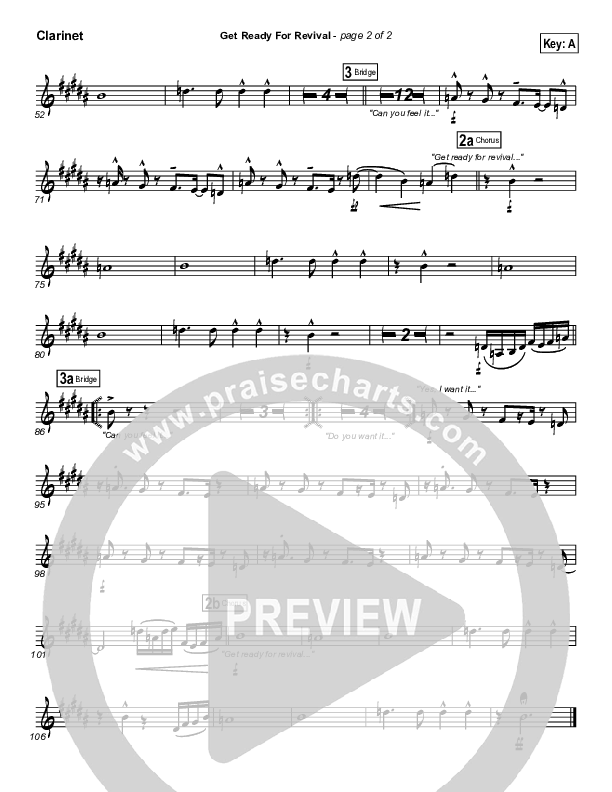 Get Ready For Revival Clarinet (Bethany Music / Jonathan Stockstill)
