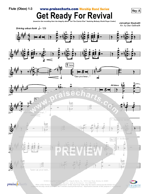 Get Ready For Revival Flute/Oboe 1/2/3 (Bethany Music / Jonathan Stockstill)