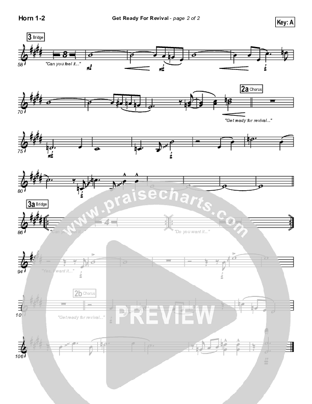Get Ready For Revival French Horn 1/2 (Bethany Music / Jonathan Stockstill)