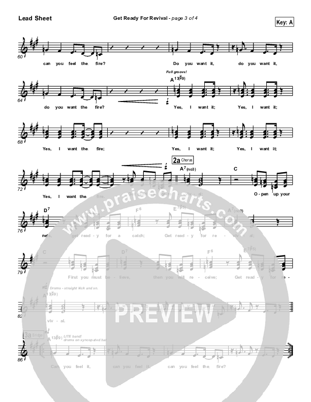 Get Ready For Revival Lead Sheet (Bethany Music / Jonathan Stockstill)