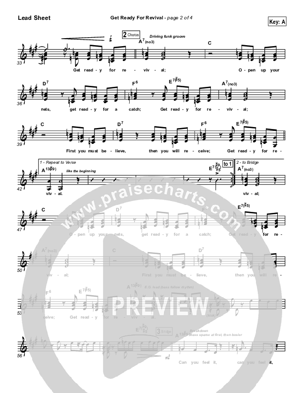 Get Ready For Revival Lead Sheet (SAT) (Bethany Music / Jonathan Stockstill)