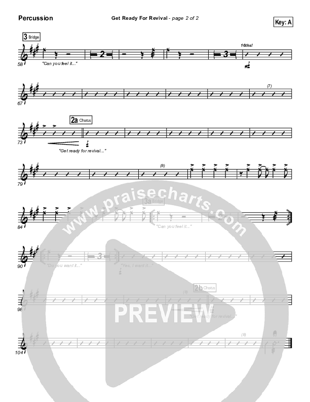 Get Ready For Revival Percussion (Bethany Music / Jonathan Stockstill)