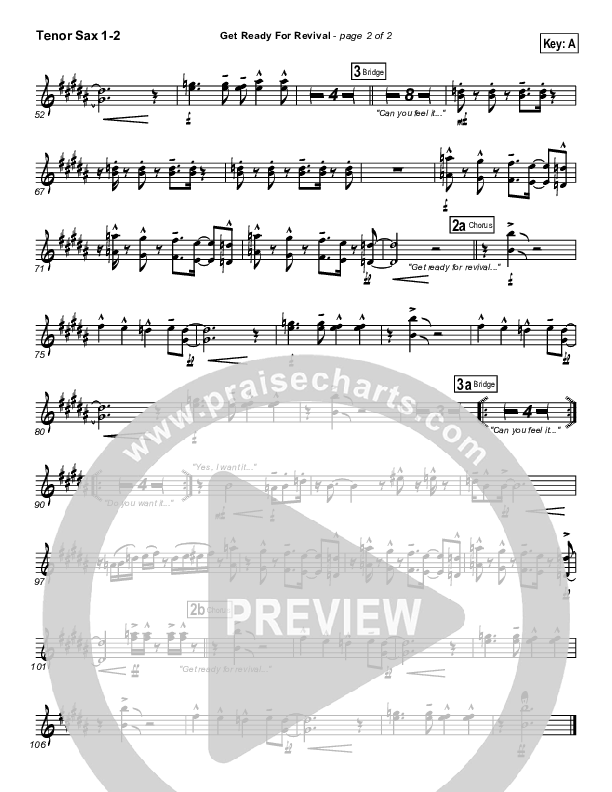 Get Ready For Revival Tenor Sax 1/2 (Bethany Music / Jonathan Stockstill)