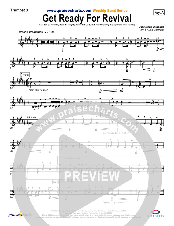 Get Ready For Revival Trumpet 3 (Bethany Music / Jonathan Stockstill)