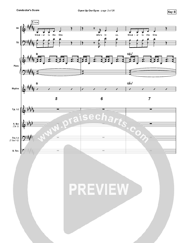 Open Up Our Eyes (Choral Anthem SATB) Orchestration (Elevation Worship / Arr. Richard Kingsmore)