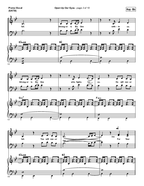 Open Up Our Eyes (Choral Anthem SATB) Piano/Vocal (SATB) (Elevation Worship / Arr. Richard Kingsmore)