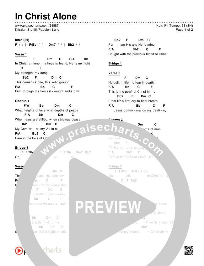 In Christ Alone (Choral Anthem SATB) Chords & Lyrics (Kristian Stanfill / Passion / NextGen Worship / Arr. Richard Kingsmore)