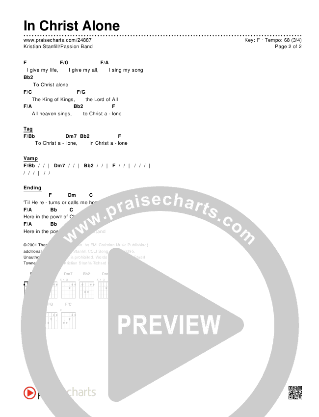 In Christ Alone (Choral Anthem SATB) Chords & Lyrics (Kristian Stanfill / Passion / NextGen Worship / Arr. Richard Kingsmore)