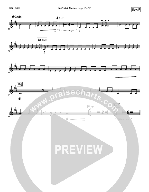 In Christ Alone (Choral Anthem SATB) Bari Sax (Kristian Stanfill / Passion / NextGen Worship / Arr. Richard Kingsmore)