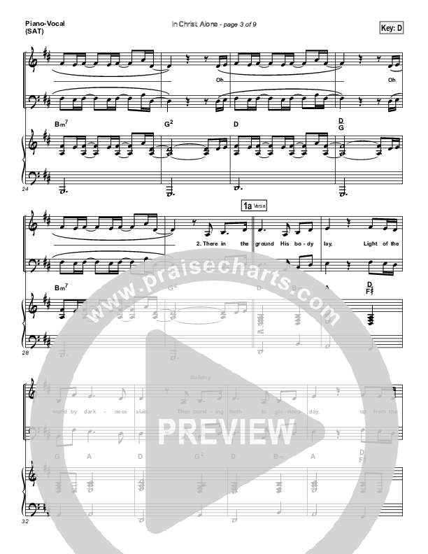 In Christ Alone (Choral Anthem SATB) Piano/Vocal (Kristian Stanfill / Passion / NextGen Worship / Arr. Richard Kingsmore)