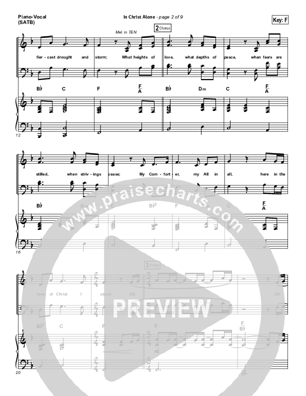 In Christ Alone (Choral Anthem SATB) Piano/Choir (SATB) (Kristian Stanfill / Passion / NextGen Worship / Arr. Richard Kingsmore)