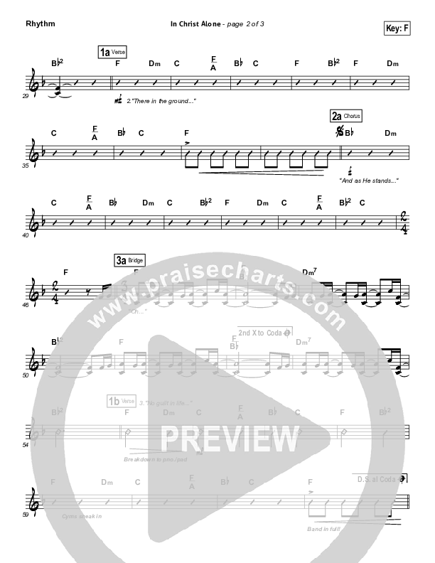 In Christ Alone (Choral Anthem SATB) Rhythm Chart (Kristian Stanfill / Passion / NextGen Worship / Arr. Richard Kingsmore)