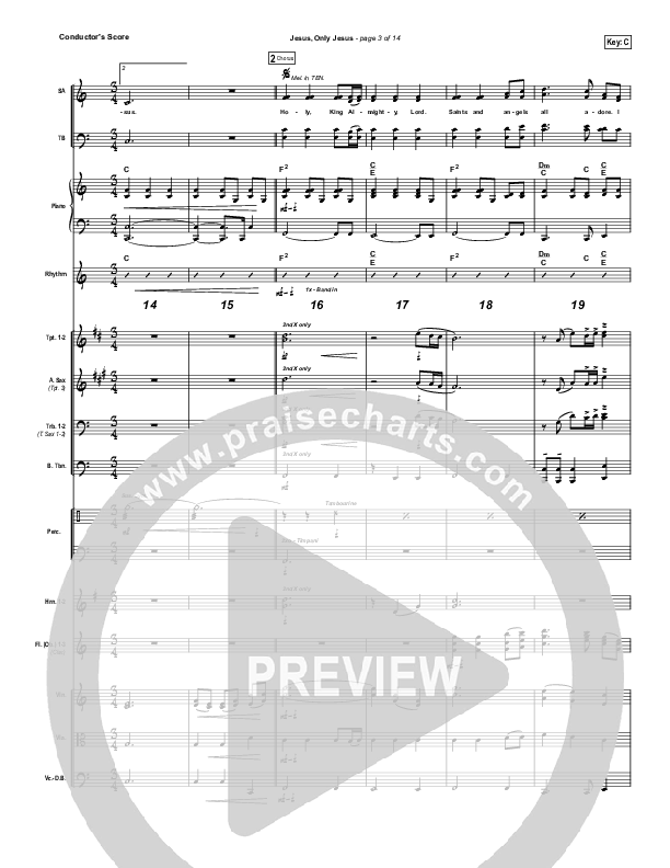Jesus Only Jesus (Choral Anthem SATB) Conductor's Score (Matt Redman / NextGen Worship / Arr. Richard Kingsmore)