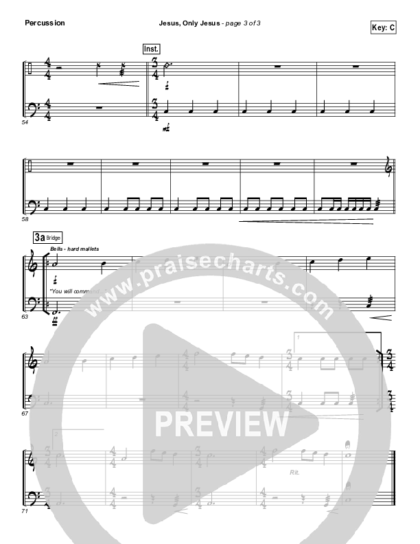 Jesus Only Jesus (Choral Anthem SATB) Percussion (Matt Redman / NextGen Worship / Arr. Richard Kingsmore)