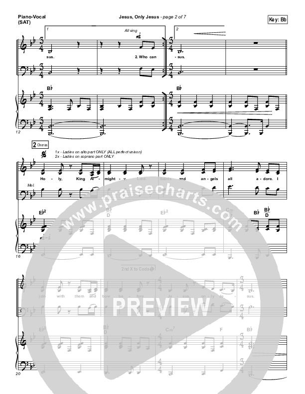 Jesus Only Jesus (Choral Anthem SATB) Piano/Vocal (Matt Redman / NextGen Worship / Arr. Richard Kingsmore)